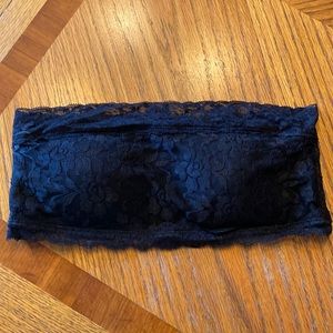 Black flower Lace design Bandeau Top